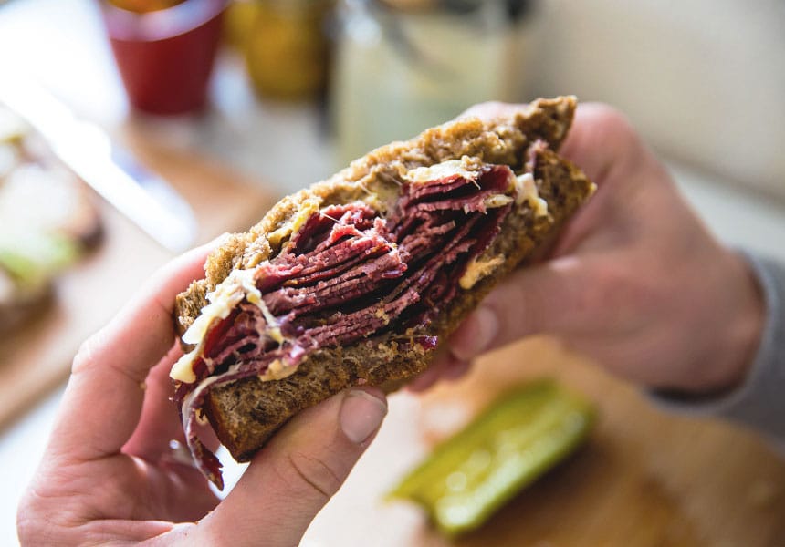 the flying fig Reuben sandwich